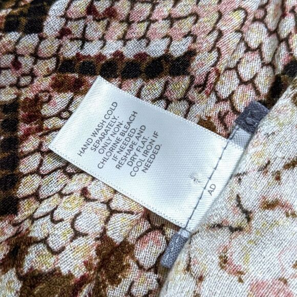 NWOT J. Jill Snakeskin Print Rayon Oblong Scarf -Pink and Brown - Picture 10 of 11